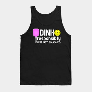 Dink Responsibly Funny Pickleball Tank Top